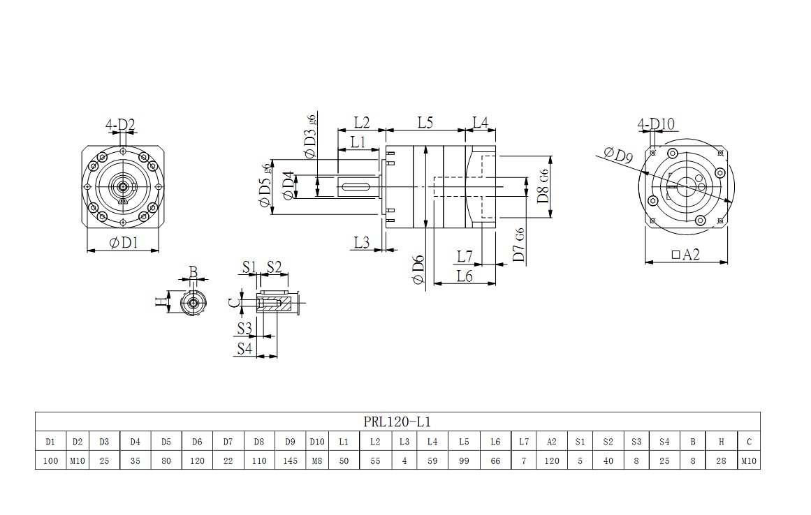 伺服電機(jī)行星減速機(jī)圖紙訂做標(biāo)準(zhǔn)圖