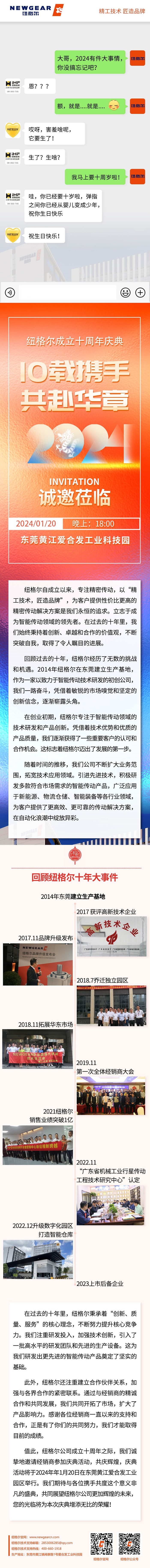 紐格爾：邀請您參加十周年慶典，1月20日不見不散！